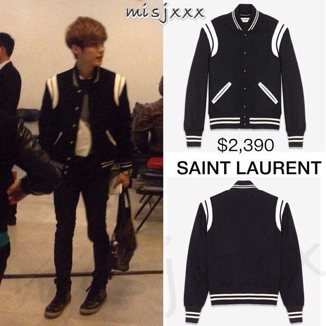 150206 央视羊年春晚联排（1） 棒球夹克 Saint Laurent