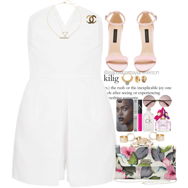 A fashion look from June 2015 featuring jump suit, flat shoes and cross body. Browse and shop related looks.