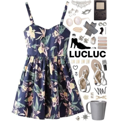 #lucluc @lucluc Dress: http://www.lucluc.com/lucluc-blue-floral-printed-strappy-skater-dress.html?adelisa-ade sunglasses: http://www.lucluc.com/accessories/sunglasses/lucluc-white-shiny-sunglasses.ht…