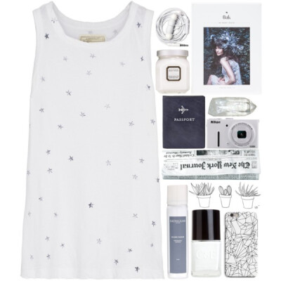 A fashion look from June 2015 featuring white singlet, INDIE HAIR and body moisturizer. Browse and shop related looks.