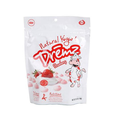 美国原装进口宝宝零食Dremz优格曼酸奶溶豆 草莓酸奶口味14g