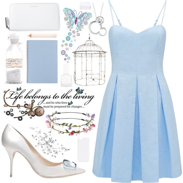 A fashion look from May 2015 featuring fit and flare cocktail dress, 100 leather wallet and blossom jewelry. Browse and shop related looks.