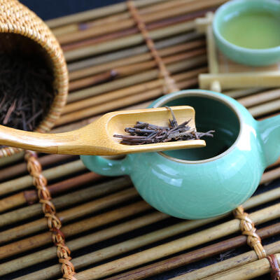 天然竹制茶匙茶勺 茶道配件 竹木茶铲 创意竹根茶勺 竹木制茶铲