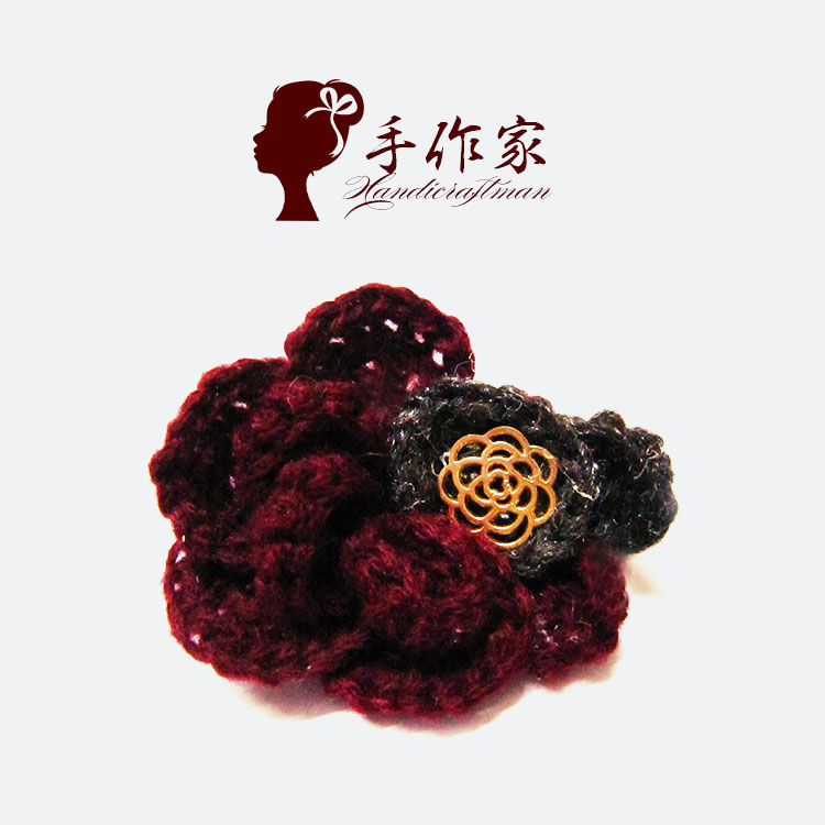 定制 手作家原创手工发饰韩版森女日系高级优雅玫瑰花发夹发箍发圈胸针