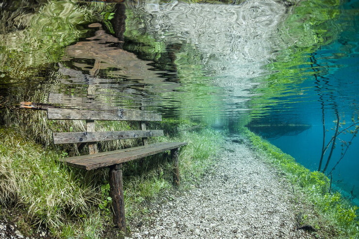 水下仙境-奥地利湖水上涨的时候