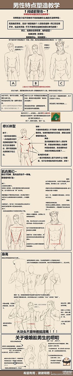 【男人肿么画？绝对不能自己瞎的教学】23…