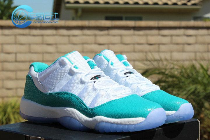 库客 Nike Air Jordan 11 Low Turbo Gree AJ11湖水绿 580521-143