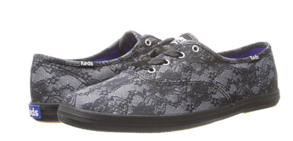 Keds champion lace print蕾丝涂鸦帆布鞋