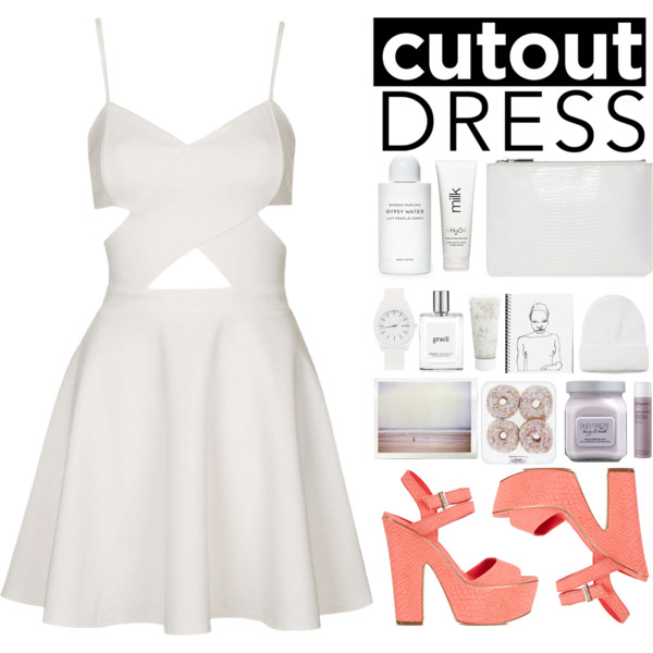 A fashion look from June 2015 featuring wrap dress, topshop shoes and white handbags. Browse and shop related looks.