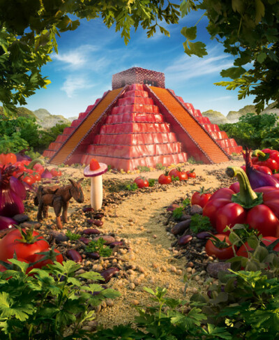 【The Mayan Pepper Temple】[Foodscapes食物风景]@提拉米苏 QQ号：1391734808