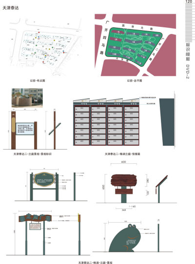 总平面图 公告栏 信封箱 草地牌 环境保护牌logo设计