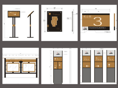 总平面图 门牌号 多项指示牌 公告栏logo设计