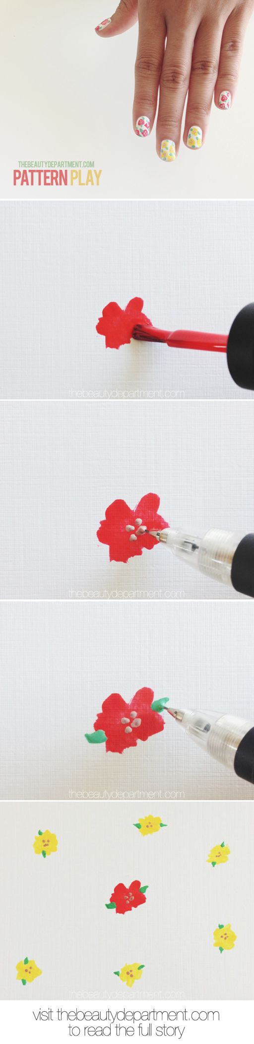 floral mani how-to!