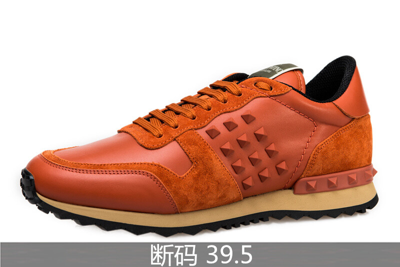 黛娜名品 年中大促 正品现货 Valentino 新款男士麂皮拼皮休闲鞋 特价：2900