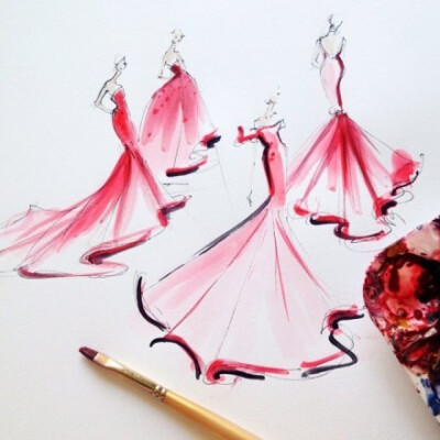 手绘图-服装设计手稿