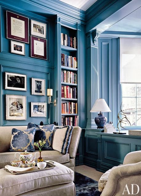 #Cerulean blue ( Pantone Color of the Month) Library / Office