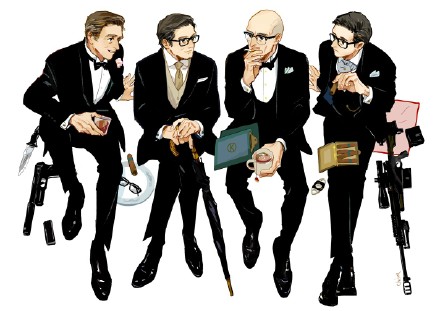 #Kingsman# 忘了说上一张是给kiDChan太太的guest……！（twi@ cyanparade)改了个黑色版…