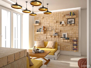 一款充满活力的小公寓，好喜欢！