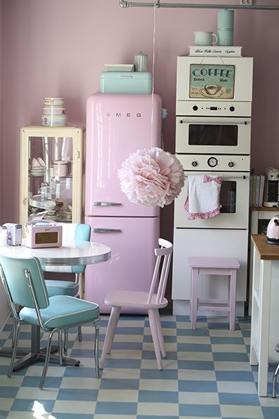 On décode la déco : une cuisine vintage et pastel