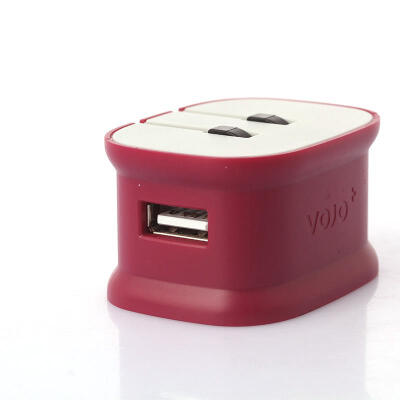 VOJO双口USB充电器旅充手机适配器充电宝移动电源叠式插头2.1A