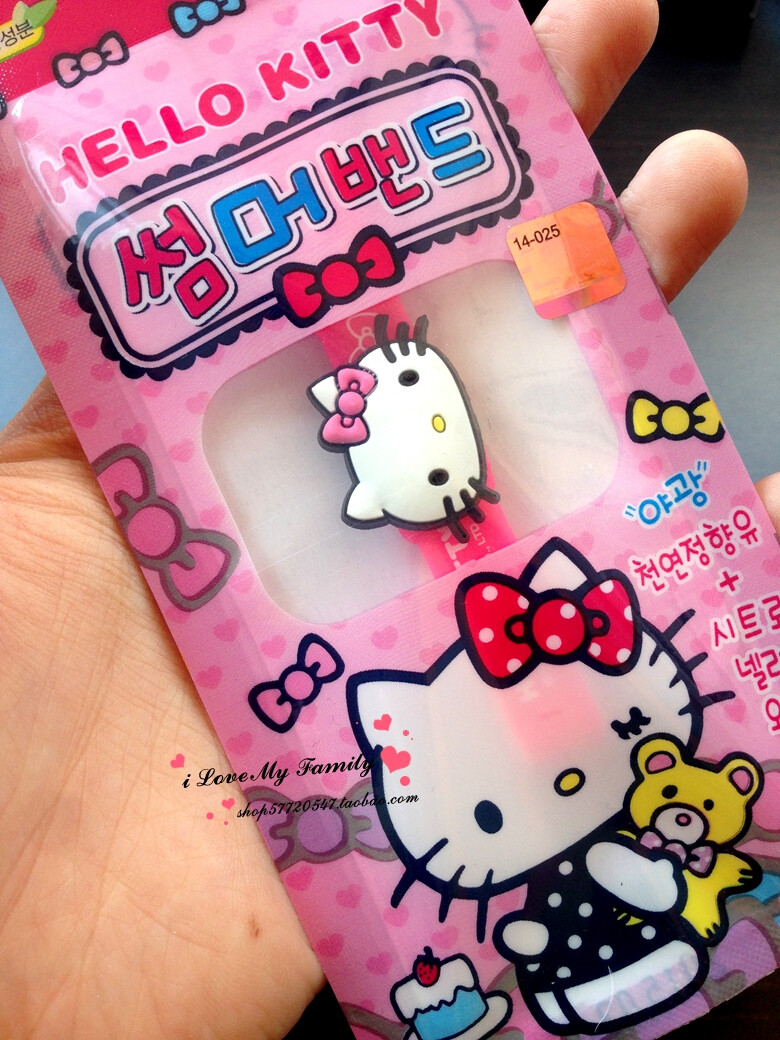 韩国进口正品hellokitty儿童驱蚊环 驱蚊手环 驱蚊带