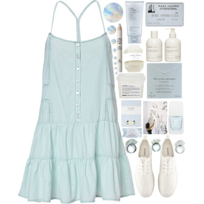 A fashion look from June 2015 featuring beach dress, white flats and dogeared jewelry. Browse and shop related looks.