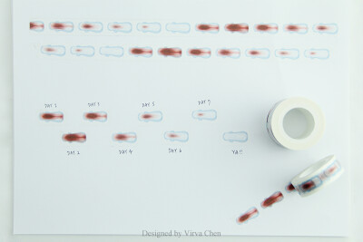 台湾Virva设计 日本和纸大年印制 那个来的那几天/姨妈巾胶带2款