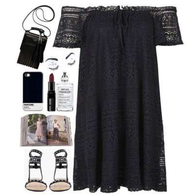 A fashion look from May 2015 featuring navy dress, leather sandals and leather handbags. Browse and shop related looks.