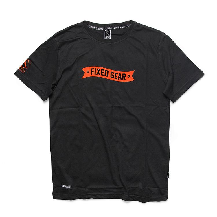 SSEDUCE 2015 黑色FixedGear tee 荧光色印花短袖