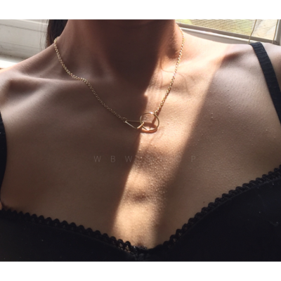 WBW Necklace HM cos 风格other stories项链锁骨链 几何交叉