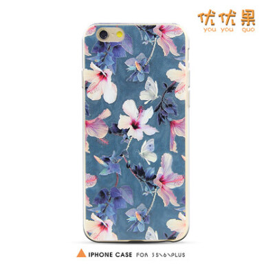 芙蓉花插画复古韩国风大丽花 苹果6 iphone6 plus手机壳保护套