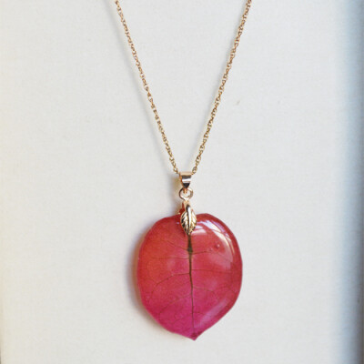 三角梅 真花 树脂滴胶 吊坠