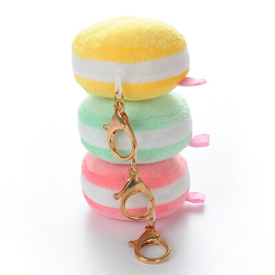 法国马卡龙Macaron糖果色创意伸缩防盗弹簧钥匙扣钥匙圈 精美盒装