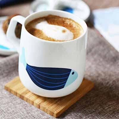 瓷家友陶鱼悦西式摆台 陶瓷卡通可爱咖啡杯 创意马克杯