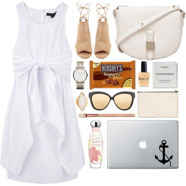 A fashion look from June 2015 featuring aquazzura shoes, genuine leather bag and white leather purse. Browse and shop related looks.