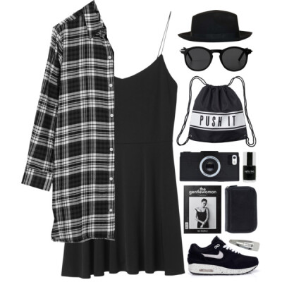 A fashion look from June 2015 featuring kohl dresses, flannel sleepwear and nike trainers. Browse and shop related looks.