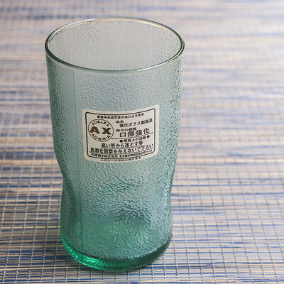 茶也 | 石塚硝子 日本进口绿色彩色玻璃水杯 绿茶杯办公杯250ml