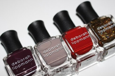 #新品讯息#Deborah Lippmann将于8月推出秋季限量Roar Collection。秋季的颜色注定就是浓郁又深邃，这一系列的4个颜色均饱满易涂。其中最为抢眼的要数闪片色Can’t be Tamed，以闪片指甲油见长的lippmann将它打造的极…