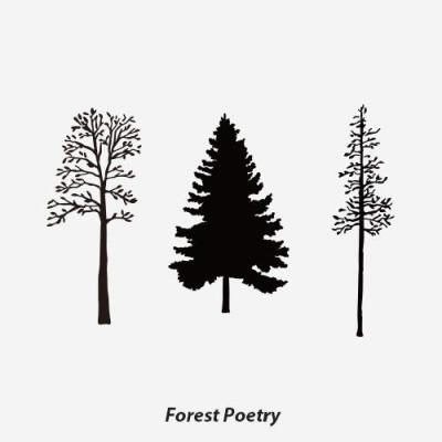 NEUF弗 防水纹身贴 森林诗歌 树与自然 超美黑白植物