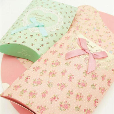 韩国粉色碎花礼盒配套耳钉礼盒的包装袋 礼物礼品送女友包装