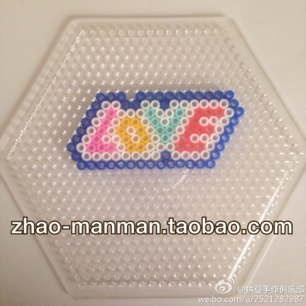 大家来看看六边形的板子能有什么样的效果吧！#PERLER BEADS##拼拼豆豆#