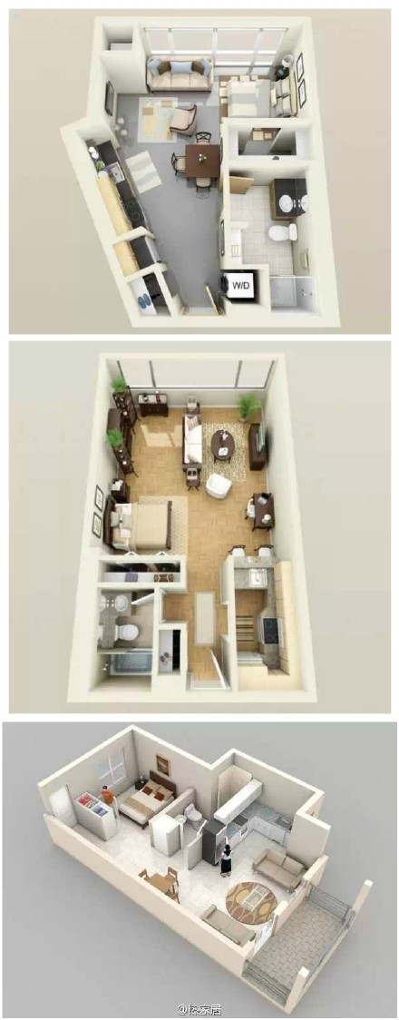 30㎡左右的一居室设计，实用又帅气！