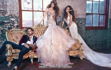 #wedding# Galia Lahav 2016春夏婚纱系列，美到世界尽头的高能裙摆。