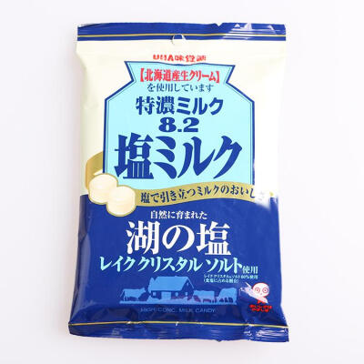 日本进口零食 UHA悠哈味觉糖 特浓8.2北海道湖盐牛奶糖95g100g