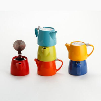 美国FORLIFE茶具 桩树人家 无铅陶瓷茶壶 创意不锈钢过滤器