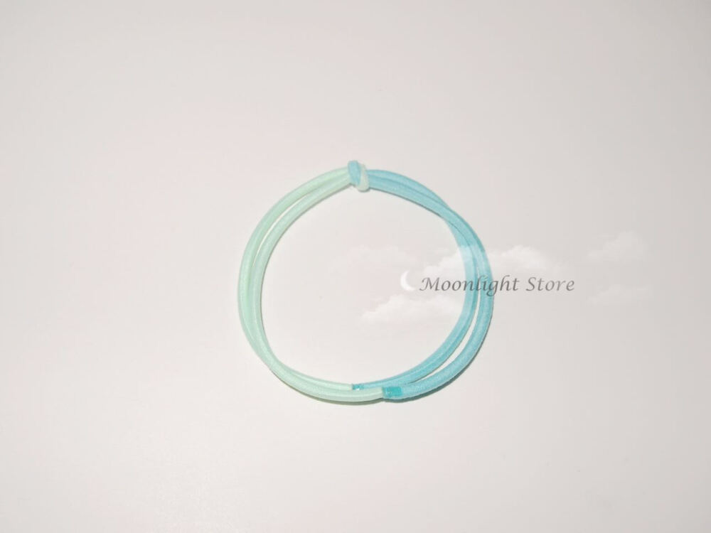 moonlight 推荐！清新系薄荷蓝绿拼接发圈发绳皮筋