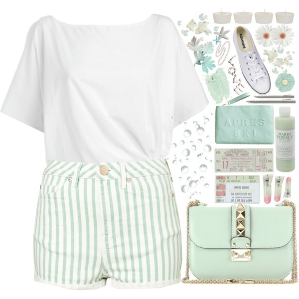 Song: Coldplay - Clocks &amp;quot;Come out upon my seas Cursed missed opportunities Am I a part of the cure or am I part of the disease?&amp;quot; #soft #pastels #valentino #converse #summer #beoriginal @polyvore-editorial @polyvore