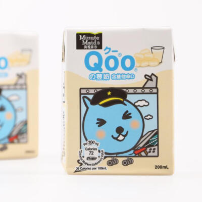 香港 Minute Maid美粒果 Qoo酷儿豆奶维D果汁果味饮料200ml210g