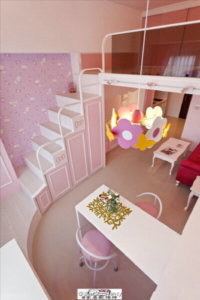 Hello Kitty主题 粉色单身公寓