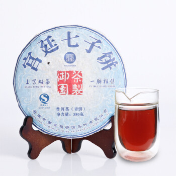 御茶园 06蓝宫廷七子饼茶 普洱茶 生茶 380g/片 ￥ 149.00